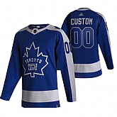 Toronto Maple Leafs Customized Blue Adidas 2020-21 Reverse Retro Alternate Stitched Jersey,baseball caps,new era cap wholesale,wholesale hats